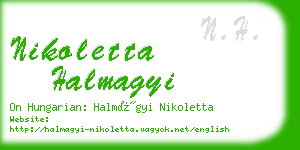nikoletta halmagyi business card